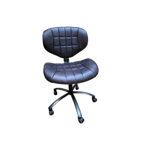 Heritage Study Chair Leather - Black